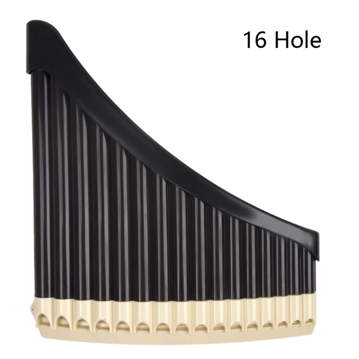 

1pc Pan Flute 16/18 Pipes Panpipes AC Tone Tunable Flauta Abs Romanian Base Panflute Professional Pan Pipe Musical Instrument 16 Hole-Brown