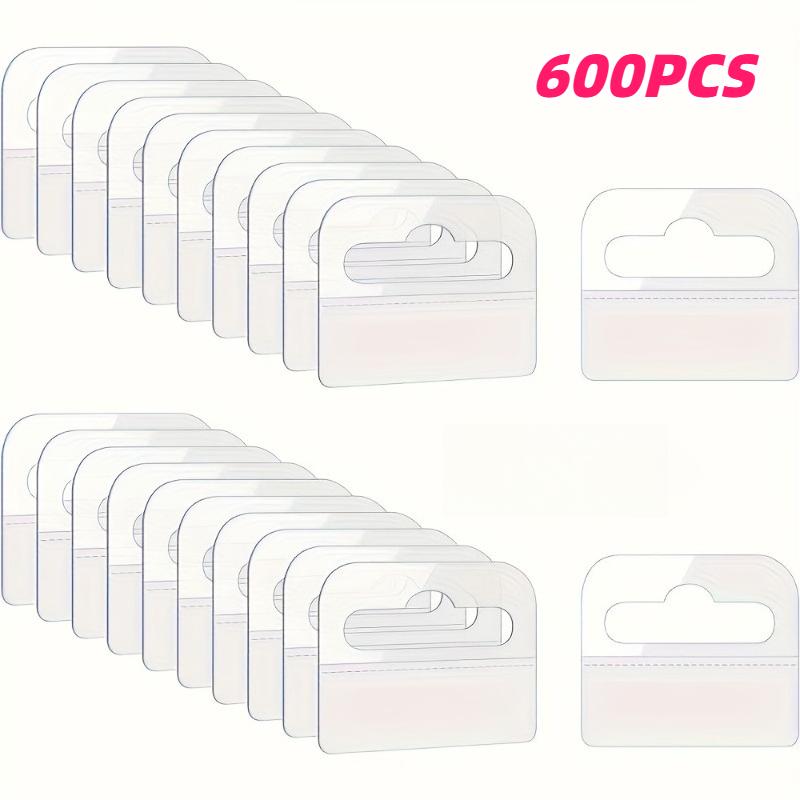 500/600/800 Stück Kunststoff-Aufhängehaken Selbstklebende Sockelaufhänger Strapazierfähige Display-Etiketten für Einzelhandel Kleine Unternehmen Geschäfte
