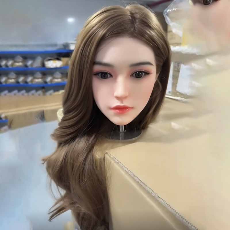 Ultra-realistic Silicone Hand-implanted Hair Semi-permanent Makeup Oral Sex  Head (detachable) Suitable for 135-172cm Sex Love Doll Accessory