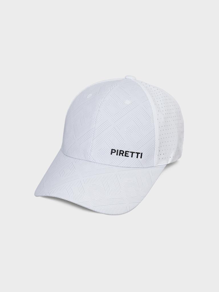 PIRETTI Logo Print Perforated Color Block Cap_Light Grey