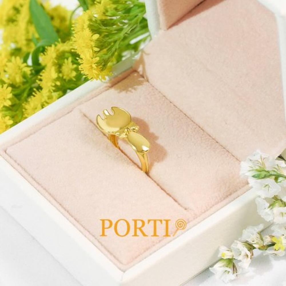 Porti 24k Gold Spoon Fork Baby Ring 1.875g