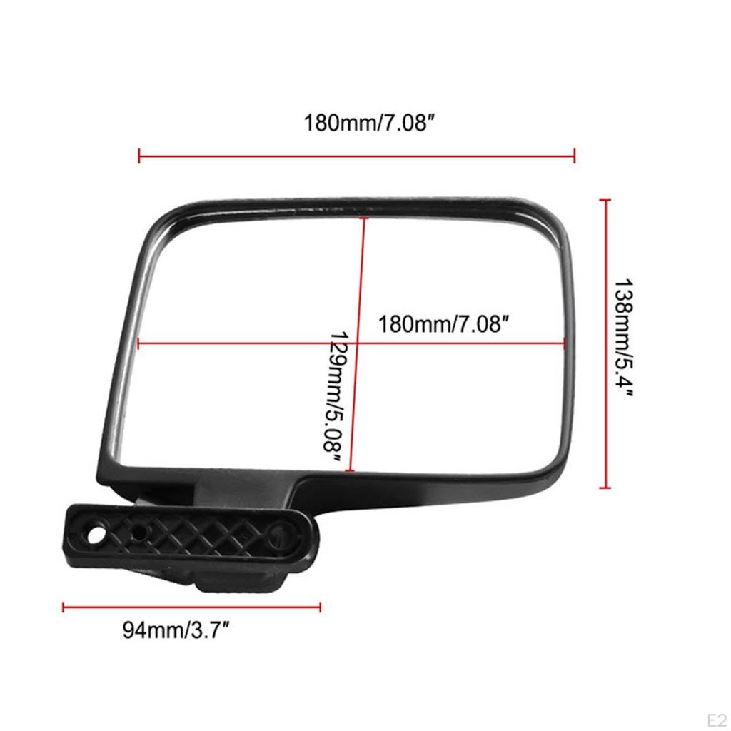 2 Pieces Mirrors , Glass Large View Area for Golf Cart Accessories
