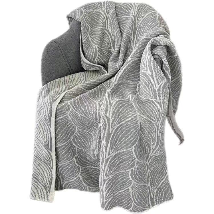 Strick-Sofadecke im nordischen Stil - Verdickte Wärme für Herbst/Winter, Leichtgewicht für Frühling/Sommer - Minimalistisch