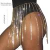 Rhinestone Skirt Belt Rhinestone Tassel Body Chain Waist Belt Tassel Belt Rhinestone Fringe Belt Belly Dance Belt Chain