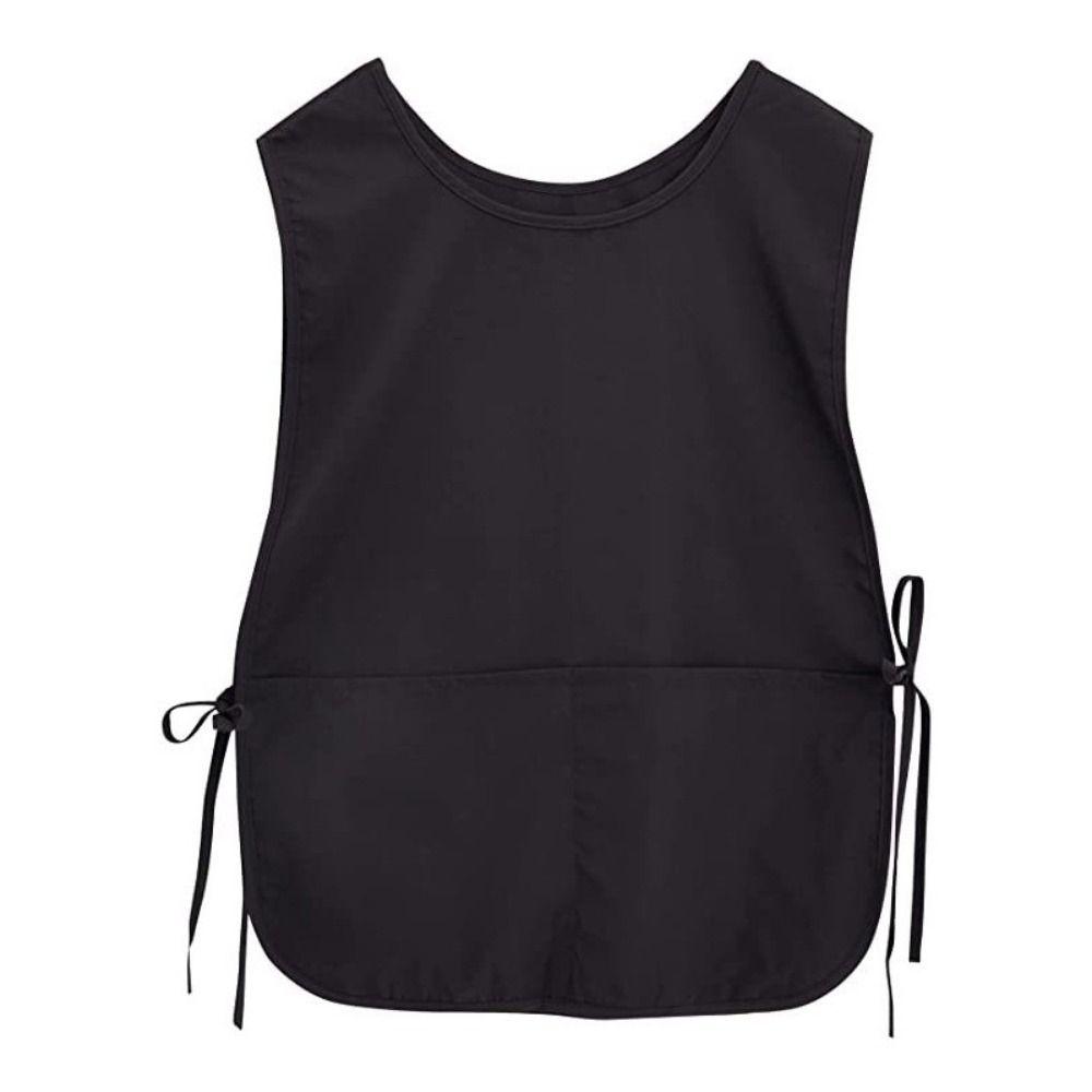 

Sleeveless Waistcoat Apron Cleaning Tool Advertising Shirt Uniform Hairdresser Cloak Women чёрный