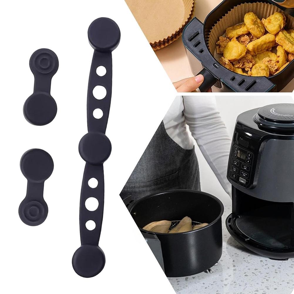 Air Fryer Magnet Silicone Buckle Parchment Paper Fixing Buckle High Temp Resistant Lock Disposable Liners Air Fryer Accessories