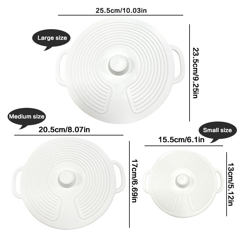 Silicone Preservation Cover 5-Piece Set, Silicone Pot Cover, High Temperature Resistant and Easy to Clean Silicone Sealing Cover