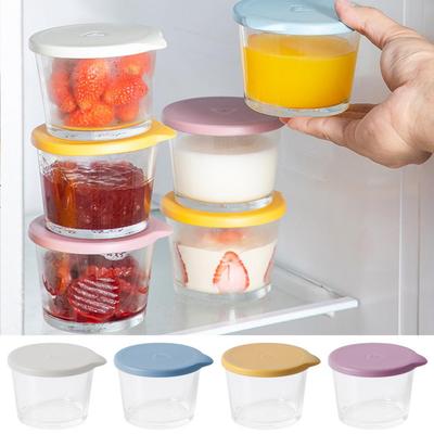 260ML Lebensmittelbehälter Luftdichter Deckel Starke Abdichtung Stapelbar BPA-frei Mehrzweck Klarer Glas Lebensmittelaufbewahrungsbehälter Küche