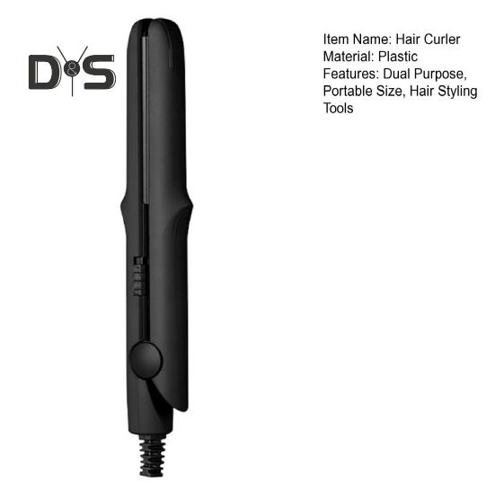 Mini ferro arricciacapelli a doppio scopo 2 in 1, ferro arricciacapelli, piastra per capelli, riscaldamento rapido, portatile, da viaggio, per donne, capelli corti e lunghi.