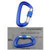Mehrfarbige D-Form Schlüsselhaken Aluminium Klettern Sicherheitsverschluss Bergsteigen Schutzausrüstung