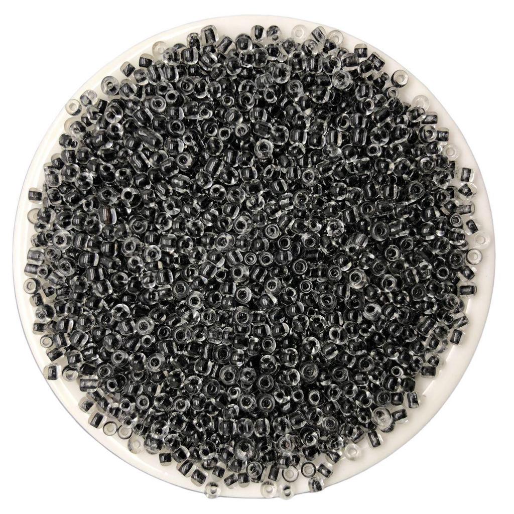 Solid Color 2/3/4mm Glass Seed Beads, Silver Lined, Dyed AB Cream, Round for Handmade Beading & Bracelets.