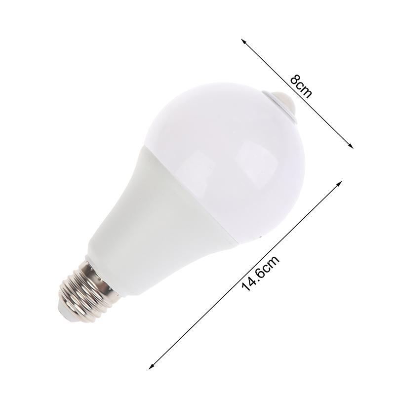 

Светодиодная лампочка 18 Вт E27 со встроенным PIR-датчиком движения AC85-265V, умная лампа, включается/выключается по движению, для дома, лестницы