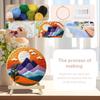 CHENISTORY DIY Wool Needle Felting Kit Creative Felt Landscape Picture Creative Felting Painting Handmade For Beginners Set