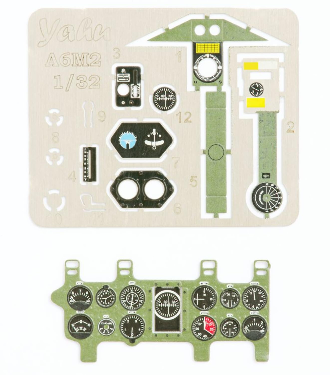 

Yahoo Модель A6M2 Истребитель Зеро Мицубиси Цветная приборная панель Пластиковые детали модели YMA3224 1/32 (для Тамии)