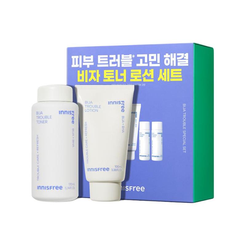 Innisfree soothing moisturizing + Gentle hydrating toner and lotion skin care set - two-piece set Gentle toner 170ml Gentle lotion 100ml коричневый