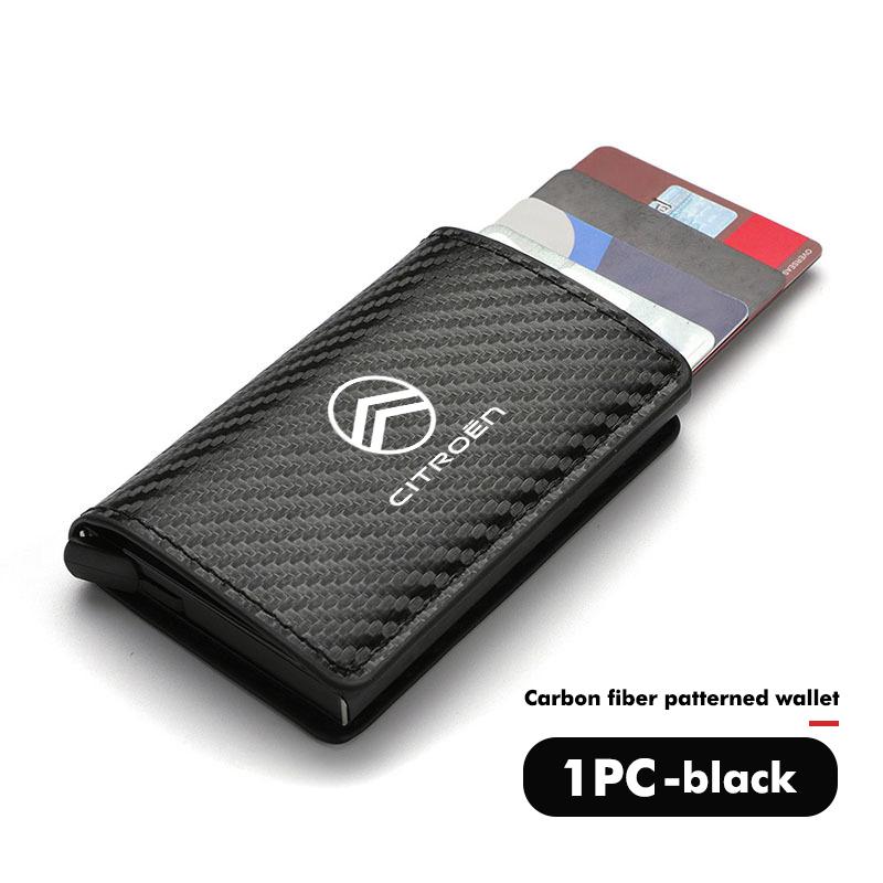 Kohlefaser Auto Kennzeichenhalter Multi-Kartenfach Schlüsseltasche Für Citroen C5 C1 C2 C6 C4L DS3 DS4 DS5 C-Elysee Grand Berlingo