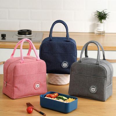 Tragbare Lunchtasche Thermoisolierte Kühltasche Lebensmittelaufbewahrungstasche Wasserdichte Thermohandtasche für Picknick Camping