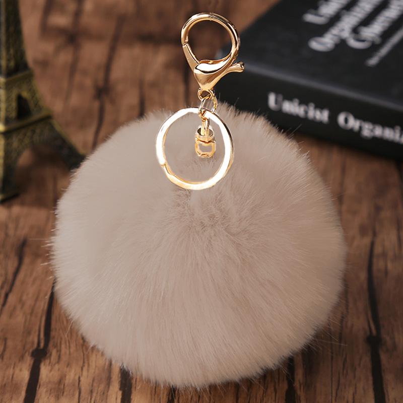 Осенне-зимний брелок с имитацией меха кролика выдры — фото 9