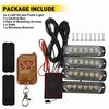 4X Amber White 6 LED Car Truck Urgent Beacon Warning Hazard Flash Strobe Light