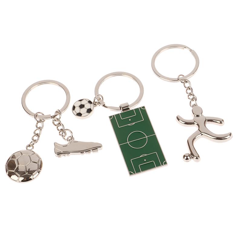Creative Soccer Playground Keychain Unisex Metal Tennis Table Tennis Golf Key Holder Fans Gifts