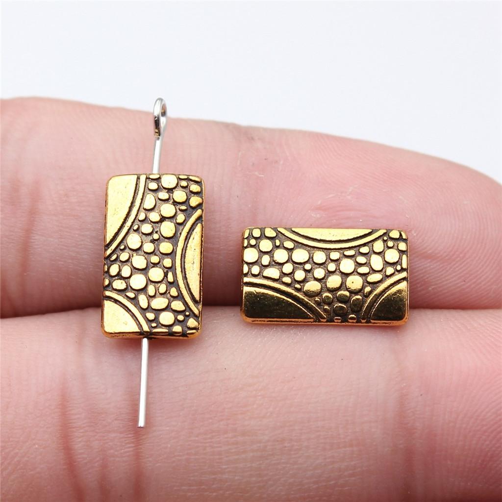 Geometric Small-Hole Spacer Beads Mini Antique Bronze Zinc Alloy Jewelry Making Fix Bead Position Style Bead Spacers