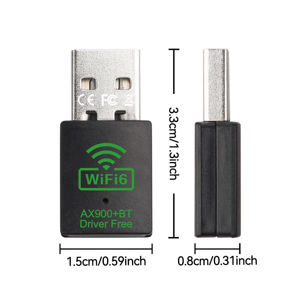 900Mbps USB WiFi 6 Adapter Bluetooth 5.4 Adapter Wireless Network Card 2.4G&5GHz Dual Band WiFi LAN Receiver For Win 10 11 Driver Free