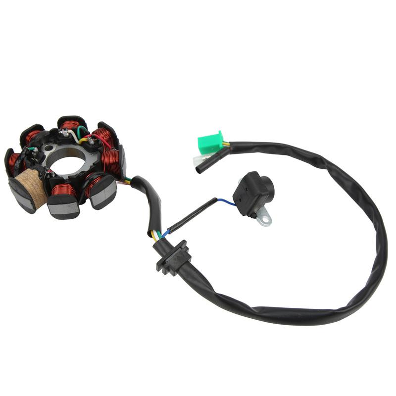 8 Pole 8 Coil Magneto Stator Ignition Generator for Chinese Scooters ATV Go Kart Moped 125cc 150cc 152QMI 157QMJ Engine
