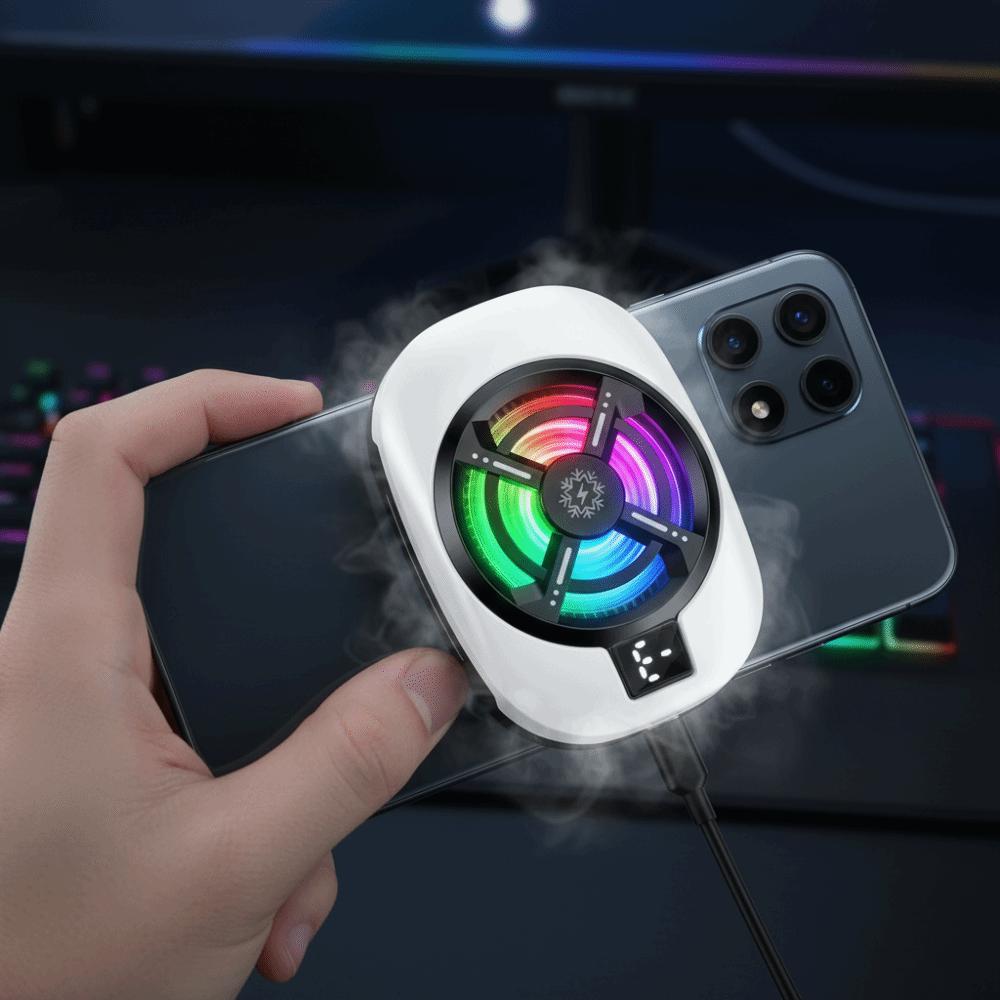 Digital Display Portable Phone Cooler Powerful Cooling Fan Phone Cooler Backclip Gaming