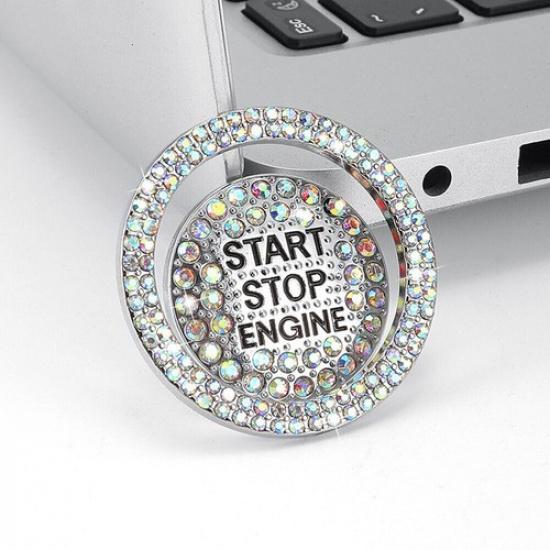 Car Interior Engine Start Stop Button Stickers Protective Cover Accessories Kits