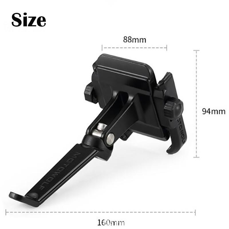 Držák mobilního telefonu na motocykl 2024 s 360° otočením pro iPhone, Samsung, XIAOMI