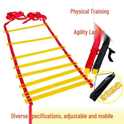 Adjustable Agility Ladder for Basketball, Home Fitness, and Kids' Hopscotch Training