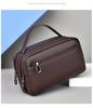 Sacs à main élégants et légers de couleur unie pour hommes, Sacs portables décontractés à fermeture éclair pour les trajets quotidiens, les voyages en plein air