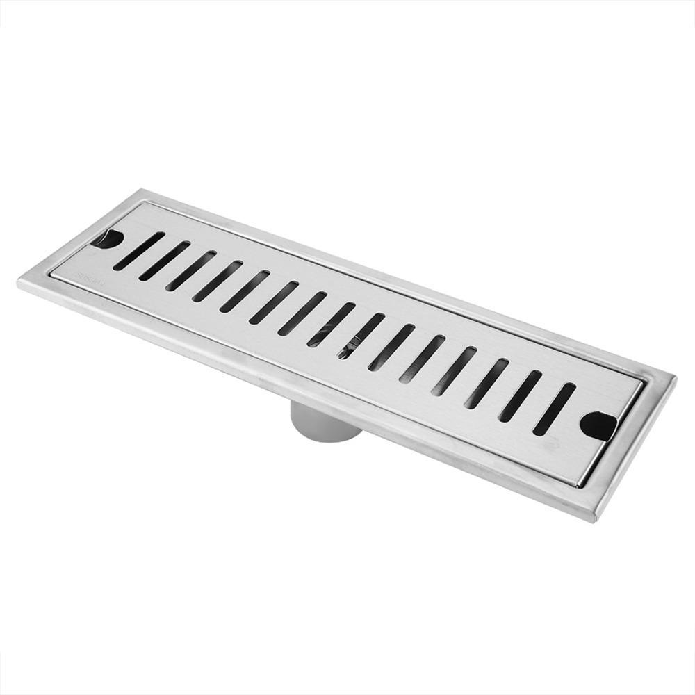 Rectangle Shower Floor Drain Fast Drainage Shower Drain Easy Clean Linear Floor Drain Shower Room Center Drainage
