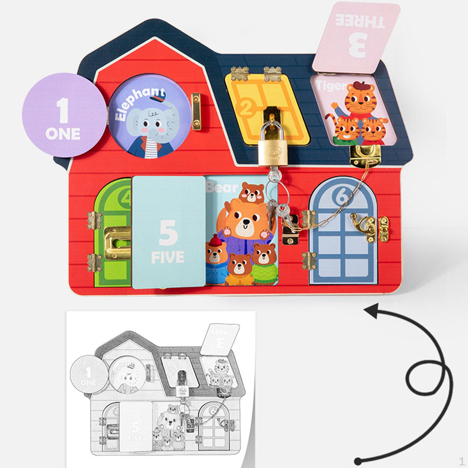 

Деревянные защелки Доска Деревянная сенсорная игрушка Игрушка, Активность Занято для путешествий Мальчики