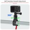 Quick Release Action Camera Handlebar Mount With 360 Adjustable Rotation Aluminum Alloy Clamp For Bikes Motorcycles