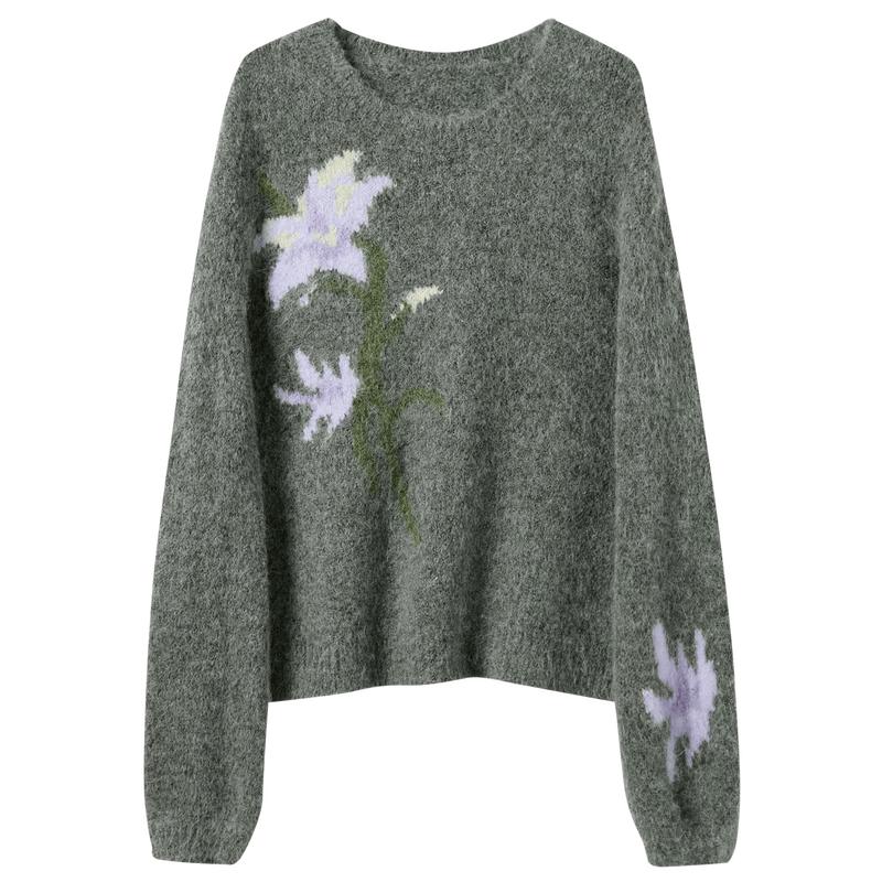 Sancai Neuer Chinesischer Floral-Strickpullover