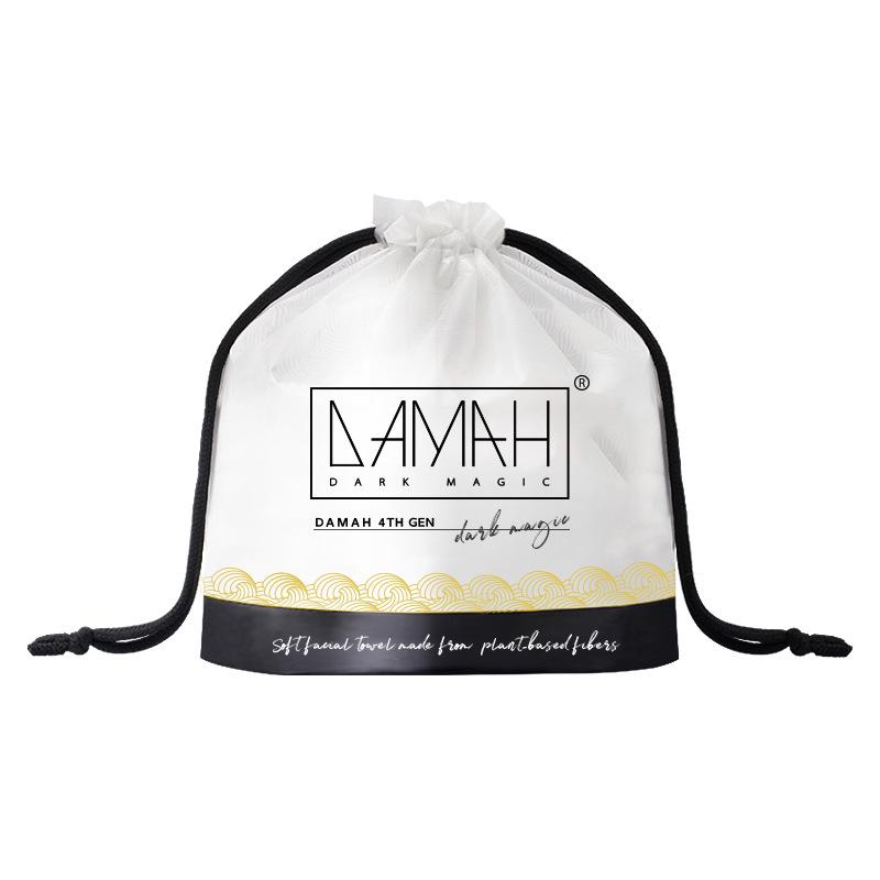 Dual-Use DAMAh Black Magic Soft Face Towel - Thick, Disposable, Wet & Dry Cleansing Non-Woven Towel