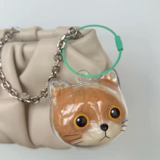 3 ks Sběratel kočičích chlupů Přívěsek Pamětní Úložná krabička na chlupy domácího mazlíčka Přívěsek na klíče Průhledná lahvička pro chlupy domácích mazlíčků Suvenýr Kroužek na klíče Dárek pro majitele koček