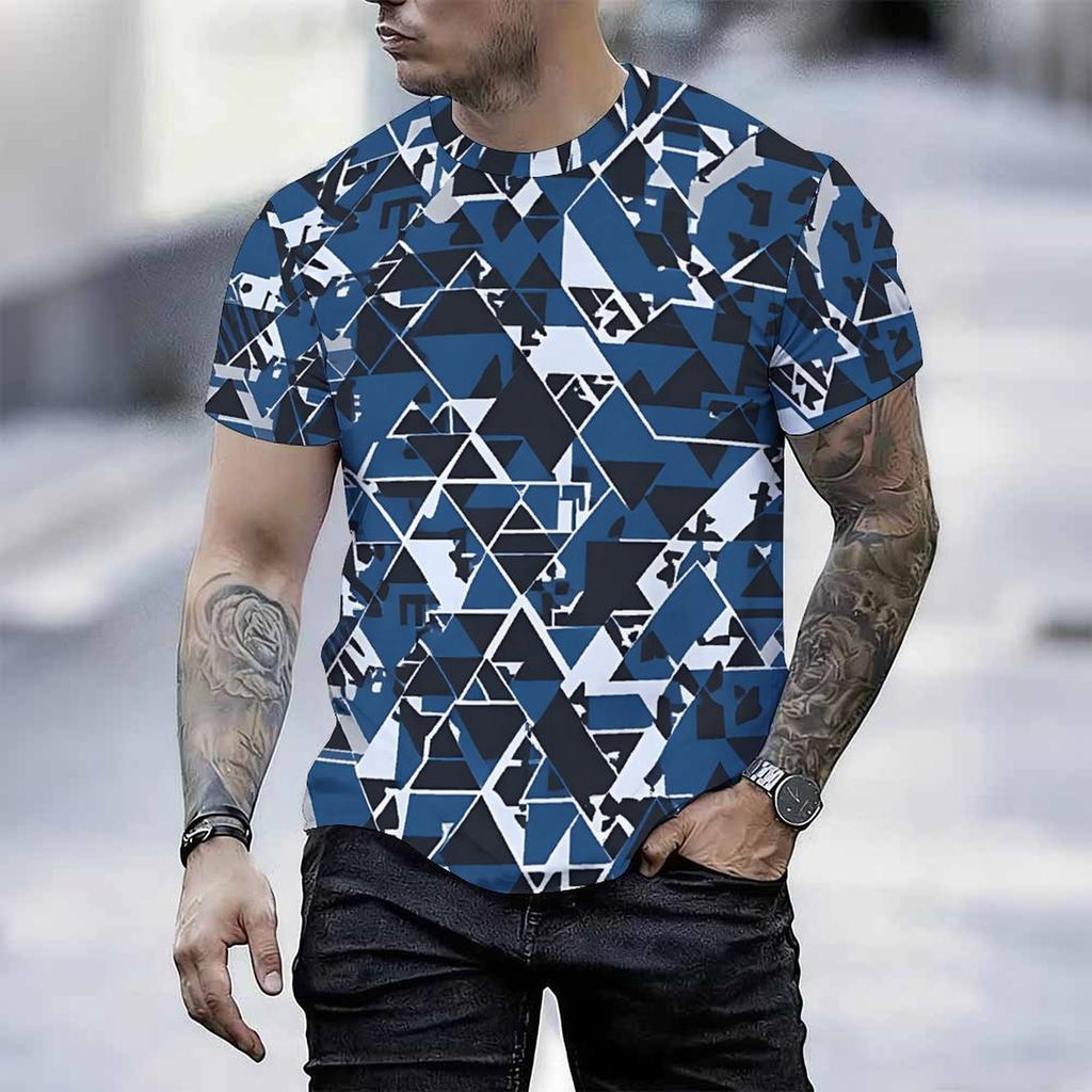Women Short Sleeve Crew Neck T Shirt Dark Gray Colorful Yellow Purple Feather Floral Print Top