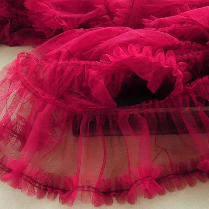 Trend Lolita Fluffy Bottom Lace DIY Clothing Girls Skirt Fabric Swimsuit Underwear Curtains Mosquito Net Edging Sewing Materials