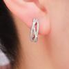 Huitan New Arrival Arrival Twist Hoop Earrings Color Women Stylish Stylish Contracted Female Jewelry Everyday Wear Nuptial Bridal AccessoryFashion