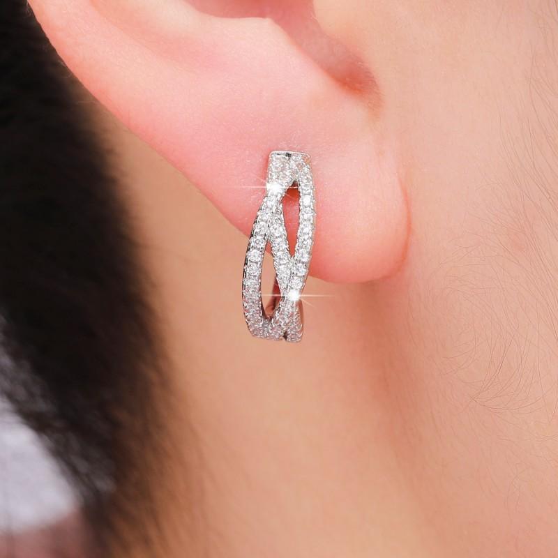 Huitan New Arrival Arrival Twist Hoop Earrings Color Women Stylish Stylish Contracted Female Jewelry Everyday Wear Nuptial Bridal AccessoryFashion