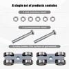 Hanging Sliding Track Wheel Barn Door Rollers 4 Wheel Trolley Assembly Roller Heavy Duty Sliding Door Hanger Door Hardware