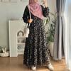 ZANZEA Vestito da Donna Casual Girocollo Ampio Manica Lunga Stampa Floreale