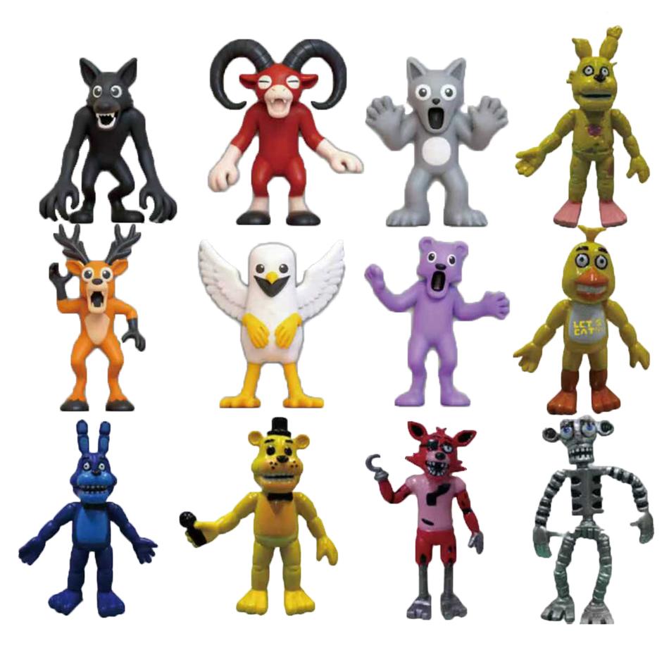 18p 99 Nights in The Forest Figures Figures Figurine Owl Goat Wolf Deer 99 Nights in The Forest Figurine Plastic Toy Gift