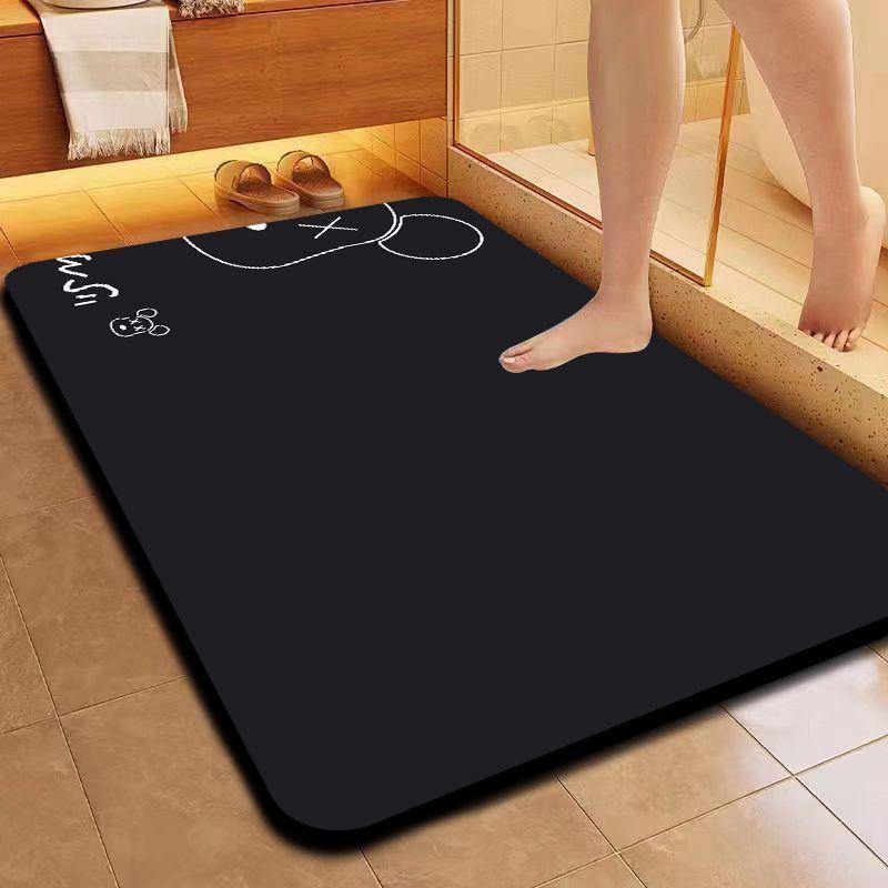 Nordic Style Diatomaceous Earth Non-Slip Absorbent Bathroom Mat - Dirt-Resistant Foot Pad for Toilet Entrance
