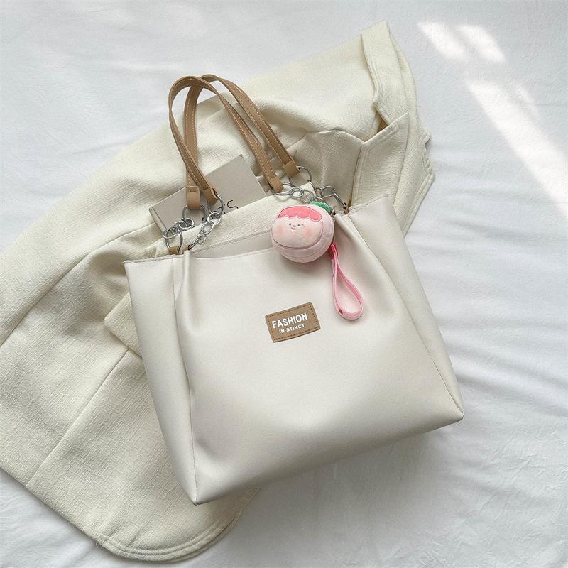 College Students Class Tote Bag Women's Versatile New Trendy Shoulder Bag Large Capacity Fashion Commuter Bag