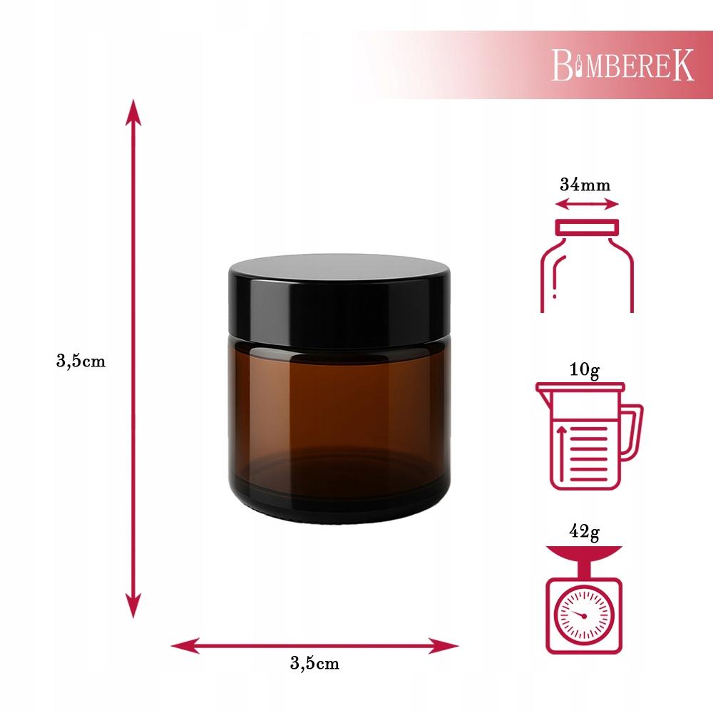 20x Brown Glass Jars for Cream 10ml 10g Dark Glass Jars
