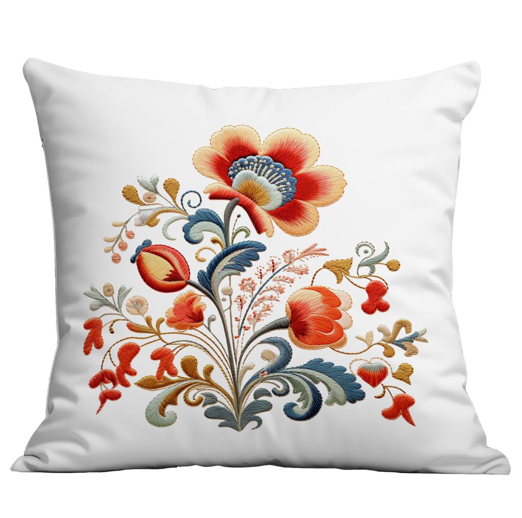 Spring and Summer Imitation Embroidered Flower Pillowcase Home Sofa Living Room Pillowcase New Style Pillowcase