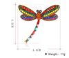 Retro Refined Brooches Insect Dragonfly Shape Colorful Shimmer Rhinestone Breastpin for Women Girls' Xmas Gift